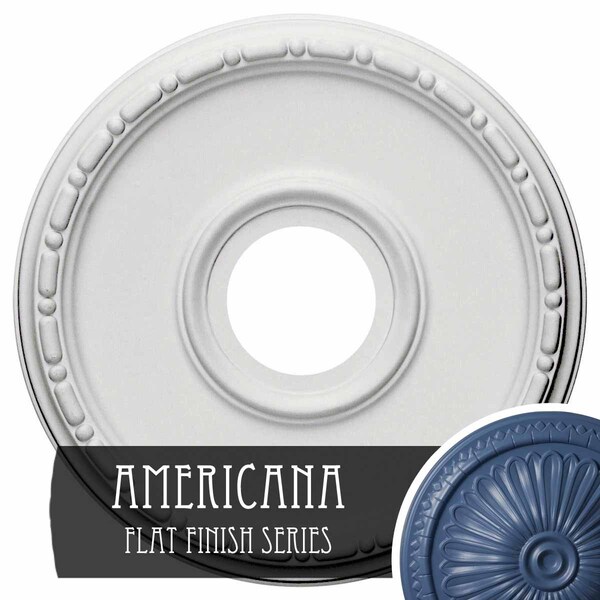 Ekena Millwork Medea Ceiling Medallion (Fits Canopies up to 5 3/8"), 16 1/2"OD x 3 7/8"ID x 1 1/2"P, Americana CM16MEAMF - main